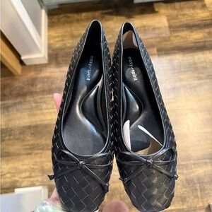 Easy Spirit Black Woven Slip-On Ballet Flats